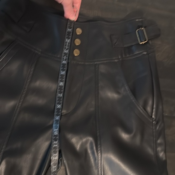Young Fabulous & Broke Black Vegan Leather Hight Waisted Pants Size Small - Picture 7 of 8